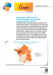 Démographie en Midi-Pyrénées - Faible fécondité, surtout chez les plus jeunes femmes