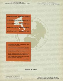 STATISTICAL INFORMATION. Quarterly review of economic integration in Europe 1966 - N°3bis