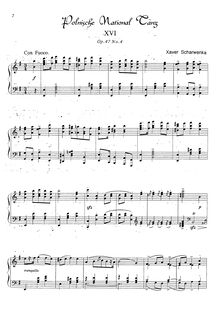 Partition No.4, Polish National Dances, Op.47, Scharwenka, Xaver