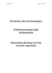 Evolution des technologies
