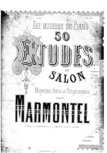 Partition complète, 50 Etudes de Salon, Op.108, Marmontel, Antoine François