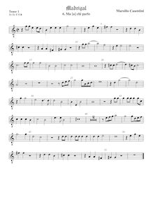 Partition ténor viole de gambe 1, octave aigu clef, Madrigali a 5 voci, Libro 4