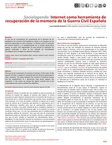Internet como herramienta de recuperación de la memoria de la Guerra Civil Española