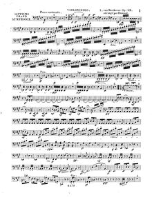 Partition violoncelle, Symphony No.7, A major, Beethoven, Ludwig van
