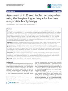 Assessment of I-125 seed implant accuracy when using the live-planning technique for low dose rate prostate brachytherapy