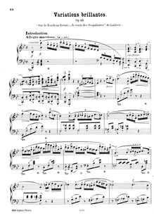 Partition complète (scan), Variations brillantes, B♭ major
