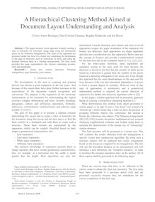 A Hierarchical Clustering Method Aimed at Document Layout Understanding and Analysis