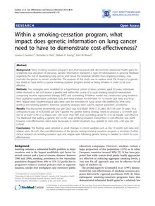 Within a smoking-cessation program, what impact does genetic information on lung cancer need to have to demonstrate cost-effectiveness?