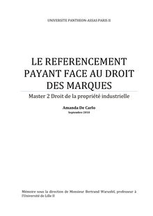 LE REFERENCEMENT PAYANT FACE AU DROIT DE MARQUE