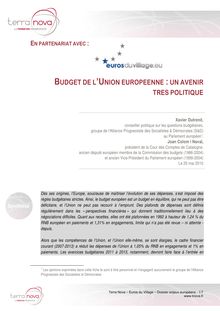 Télécharger cette note (format pdf) - BUDGET DE L UNION EUROPEENNE ...