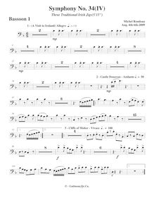 Partition basson 1, Symphony No.34, F major, Rondeau, Michel par Michel Rondeau