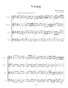Partition , Galop,  No.3 en D major, D major, Rondeau, Michel