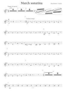 Partition basse clarinette, March Sonatina, Bb, Shigeta, Takuya