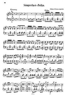Partition complète (filter), Sängerslust, Op.328, Strauss Jr., Johann