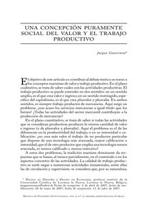 Una concepción puramente social del valor y el trabajo productivo (A Purely Social Conception of Value and Productive Labor)