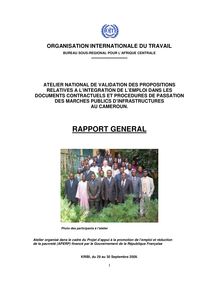 Rapport final Atelier de validation de l étude au Cameroun