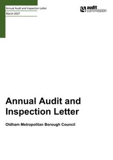 Annual Audit and Inspection Letter - March 2007