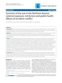 Survivors of the war in the Northern Kosovo: violence exposure, risk factors and public health effects of an ethnic conflict