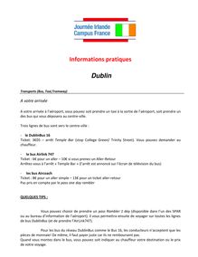 Informations pratiques pour visiter Dublin