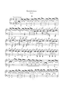 Partition complète, Kreisleriana Op.16, Schumann, Robert par Robert Schumann