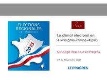 Régionales 2015 : les intentions de vote en Auvergne-Rhônes-Alpes