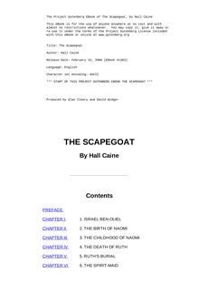 The Scapegoat; a romance and a parable