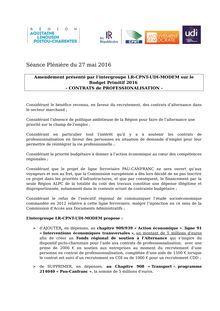 Amendements INTERGROUPE BP 2016
