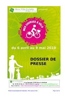 Dossier de présentation de l'opération « Mes courses à vélo » Page ...