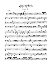 Partition cor 1, 2 (C, F), Symphony No.97 en C major, Sinfonia No.97