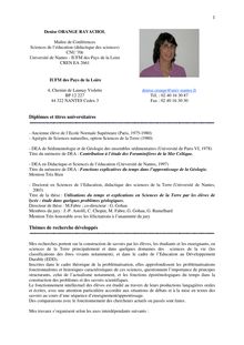 Denise ORANGE RAVACHOL - 1 Diplômes et titres universitaires ...