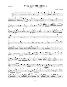 Partition flûte 1, Symphony No.11  Latin , A minor, Rondeau, Michel