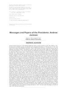 A Compilation of the Messages and Papers of the Presidents - Volume 2, part 3: Andrew Jackson, 1st term