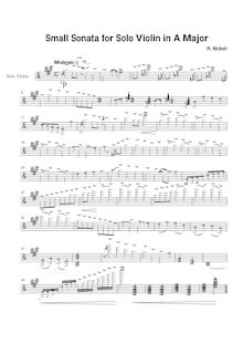 Partition complète, petit Sonata pour violon en A Major, Nickell, Robbie