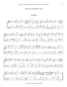 Partition , Récit de Cromhorne, Oeuvres complètes d orgue, Boyvin, Jacques par Jacques Boyvin