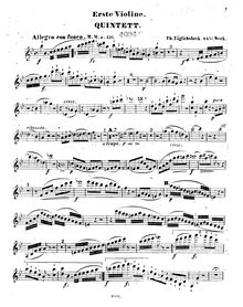 Partition violon 1, quintette pour clarinette et cordes, Op.44, Täglichsbeck, Thomas