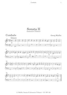 Partition Cembalo, Armonico tributo, Cioè Sonate di camera commodissime a pocchi, o a molti stromenti...