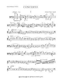 Partition Solo , partie, violoncelle Concerto en E Minor, Op.85