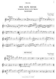 Partition de violon, Die alte Geige, Various