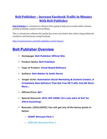 Bolt Publisher REVIEW - DEMO of Bolt Publisher 