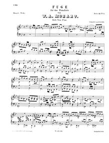 Partition complète, Fugue, G minor, Mozart, Wolfgang Amadeus