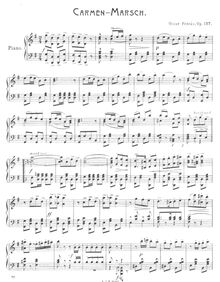 Partition complète, Carmen Marsch Op.137, G, Fetrás, Oscar