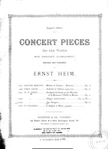 Partition de piano, Airs Hongrois Variés, Ernst, Heinrich Wilhelm par Heinrich Wilhelm Ernst