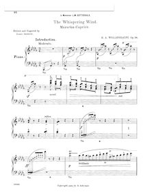 Partition complète, Whispering vent, Mazurka-Caprice, D♭ major, Wollenhaupt, Hermann Adolf