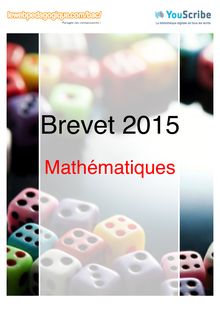 Corrigé - Brevet 2015 - Maths