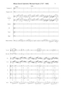 Partition complète, Missa Sancti Gabrielis, Haydn, Michael