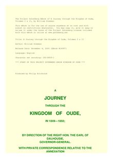 A Journey through the Kingdom of Oude, Volumes I & II