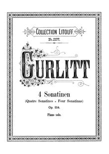 Partition Cover, 4 sonatines, Op.214, Gurlitt, Cornelius
