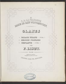 Partition Glanes de Woronince (S.249), Collection of Liszt editions, Volume 13