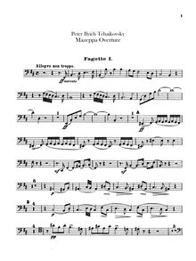 Partition basson 1, 2, Mazeppa, Мазепа, Tchaikovsky, Pyotr