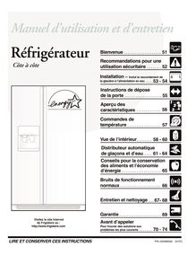Notice Réfrigérateur Frigidaire  FRS23KR4AB2